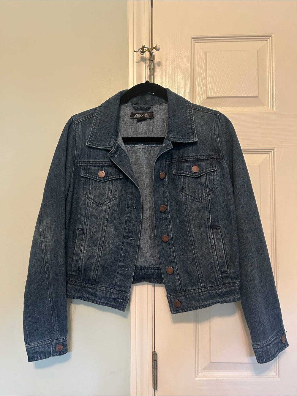 Jou Jou Mid Blue Denim Jacket with Copper Buttons